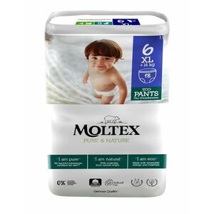 Natahovací plenkové kalhotky Moltex Pure & Nature XL 14+ kg (18 ks) obraz