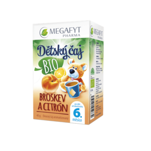 Megafyt Dětský BIO ovocný čaj s příchutí broskev a citrón 20x2 g obraz