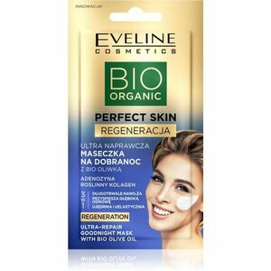 Eveline Cosmetics Perfect Skin Bio Olive Oil revitalizační pleťová maska na noc s olivovým olejem 8 ml obraz