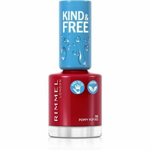 Rimmel Kind & Free lak na nehty odstín 156 Poppy Pop Red 8 ml obraz