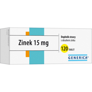 GENERICA Zinek 15 mg 120 tablet obraz