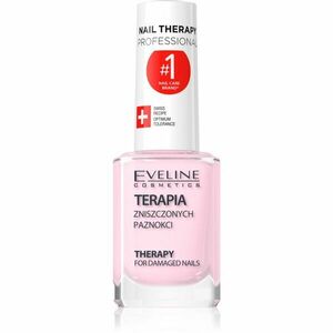 Eveline Cosmetics Nail Therapy Professional posilující lak pro slabé a poškozené nehty s keratinem 12 ml obraz