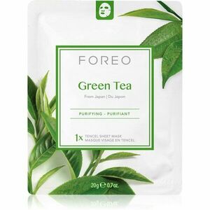 FOREO Farm to Face Sheet Mask Green Tea plátýnková maska se zklidňujícím účinkem pro smíšenou pleť 3x20 g obraz