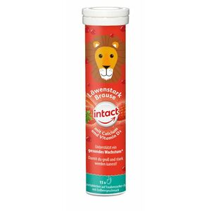 Intact Silný lev vápník + vitamin D3 jahoda 15 šumivých tablet obraz