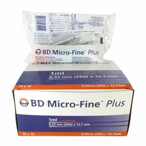 Microfine insulinová stříkačka 1ml U100 BD 100ks obraz
