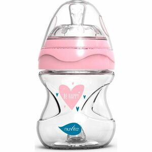 Nuvita Glass bottle Pink kojenecká láhev Glass/Pink 140 ml obraz