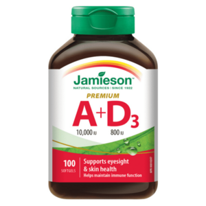 JAMIESON Vitamíny A+D3 10000/800 IU Premium 100 kapslí obraz