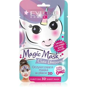 Eveline Cosmetics EVELINE Magic Mask čistiaca Cute Unicorn látková maska 1ks obraz