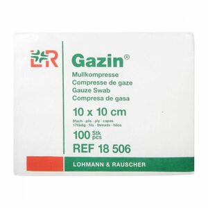 GAZIN Gáza hydrofilní skládaná 10 x 10 cm / 100 ks 8 vrstvá obraz