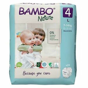 BAMBO Nature 4 Dětské plenkové kalhotky 7-14 kg 24 ks obraz