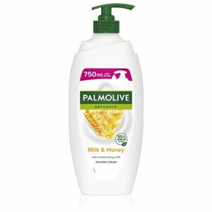 Palmolive Naturals Milk & Honey sprchový a koupelový krémový gel s mlékem a medem s pumpičkou 750 ml obraz