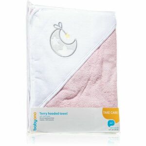BabyOno Towel Terrycloth osuška s kapucí Pink 100x100 cm obraz