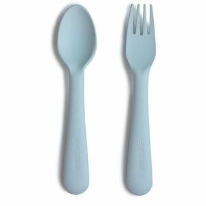 Mushie Fork and Spoon Set příbor Powder Blue 2 ks obraz