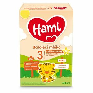 HAMI 3 Batolecí mléko s příchutí vanilky od ukončeného 12. měsíce 600 g obraz