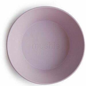 Mushie Round Dinnerware Bowl miska Soft Lilac 2 ks obraz