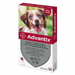 ADVANTIX Spot-on pro psy 10-25 kg 2, 5 ml 4 pipety obraz