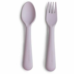 Mushie Fork and Spoon Set příbor Soft Lilac 2 ks obraz