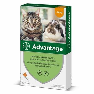 ADVANTAGE Spot-on 40 mg pro malé kočky a králíky 1 pipeta obraz