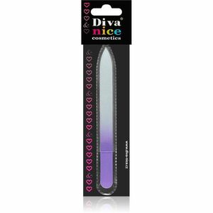 Diva & Nice Cosmetics Accessories skleněný pilník na nehty velký Violet obraz