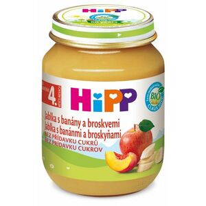 Hipp OVOCE BIO Jablka s banány a broskvemi 125 g obraz