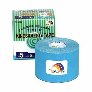 TEMTEX Kinesio tape 5 cm x 5 m tejpovací páska modrá obraz