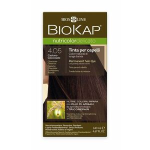 BIOKAP Nutricolor Delicato 4.05 Kaštanovo čokoládová barva na vlasy 140 ml obraz