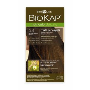 BIOKAP Nutricolor Delicato 6.3 Blond zlatá tmavá barva na vlasy 140 ml obraz