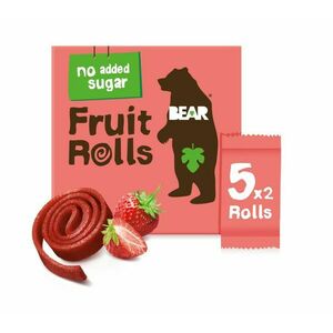 BEAR Fruit Rolls jahoda ovocné rolované plátky 5x20 g obraz
