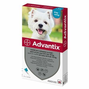 ADVANTIX Spot-on pro psy 4-10 kg 1 ml 4 pipety obraz