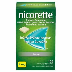 NICORETTE Classic 4 mg Léčivá žvýkací guma 105 kusů obraz