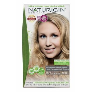 NATURIGIN Organic Based 100% Permanent Hair Colours Beige Golden Blonde 10.3 barva na vlasy 115 ml obraz