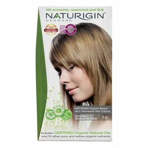 NATURIGIN Organic Based 100% Permanent Hair Colours Natural Medium Blonde 7.0 barva na vlasy 115 ml obraz
