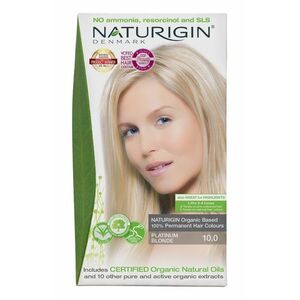 NATURIGIN Organic Based 100% Permanent Hair Colours Platinum Blonde 10.0 barva na vlasy 115 ml obraz