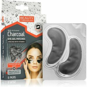 Beauty Formulas Charcoal hydrogelová maska na oční okolí s aktivním uhlím 6 ks obraz