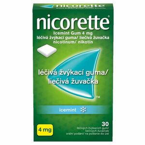 NICORETTE Icemint 4 mg Léčivá žvýkací guma 30 kusů obraz