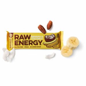 BOMBUS Raw energetická tyčinka banán a kokos 50 g obraz
