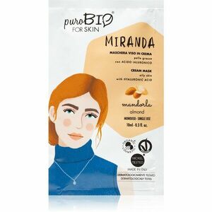 puroBIO Cosmetics Miranda Almond čisticí maska s kyselinou hyaluronovou 10 ml obraz