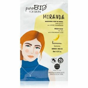 puroBIO Cosmetics Miranda Banana čisticí a zjemňující maska s kyselinou hyaluronovou 10 ml obraz