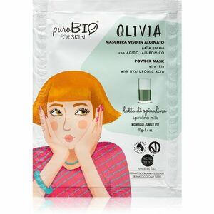 puroBIO Cosmetics Olivia Spirulina Milk slupovací maska v prášku 13 g obraz