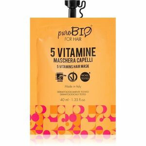 puroBIO Cosmetics 5 Vitamins vyživující maska na vlasy 40 ml obraz