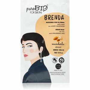 puroBIO Cosmetics Brenda Almond hydratační krémová maska 10 ml obraz