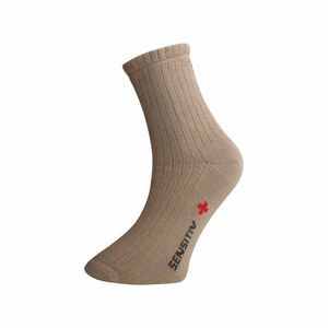 Ponožky pro osoby s objemnýma nohama - béžové - Ovecha Velikost: L (35-38) obraz