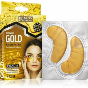 Beauty Formulas Gold hydrogelová maska na oční okolí s kolagenem 6 ks obraz