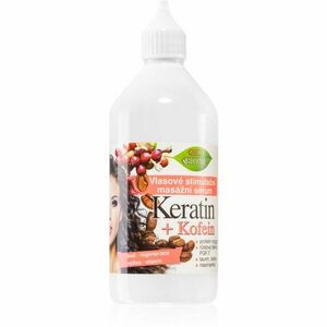 Bione Cosmetics Keratin + Kofein sérum pro růst vlasů a posílení od kořínků 215 ml obraz