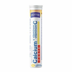 Biotter Calcium Forte s vitaminem C citrón 20 šumivých tablet obraz