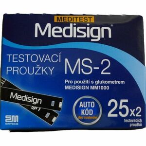 MEDITEST Medisign testovací proužky MS-2 50ks obraz