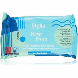 Delia Cosmetics Keep Fresh Antibacterial osvěžující vlhčené ubrousky 15 ks obraz