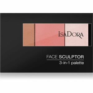 IsaDora Face Sculptor 3-in-1 Palette rozjasňující a bronzující paletka odstín 60 Warm Peach 12 g obraz