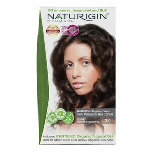 NATURIGIN Organic Based 100% Permanent Hair Colours Dark Coffee Brown 3.0 barva na vlasy 115 ml obraz