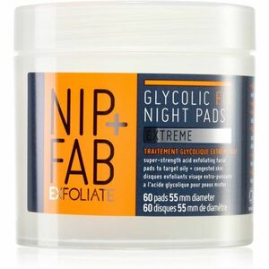 NIP+FAB Glycolic Fix Extreme noční čistící pleťové tampónky 60 ks obraz
